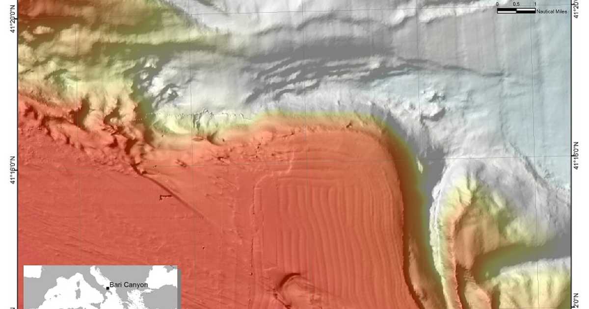Una voragine sottomarina profonda mille metri: � il ''Canyon di Bari''